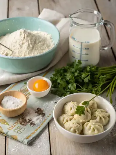 Ingredients for bisquick dumpling recipe displayed on a kitchen table.