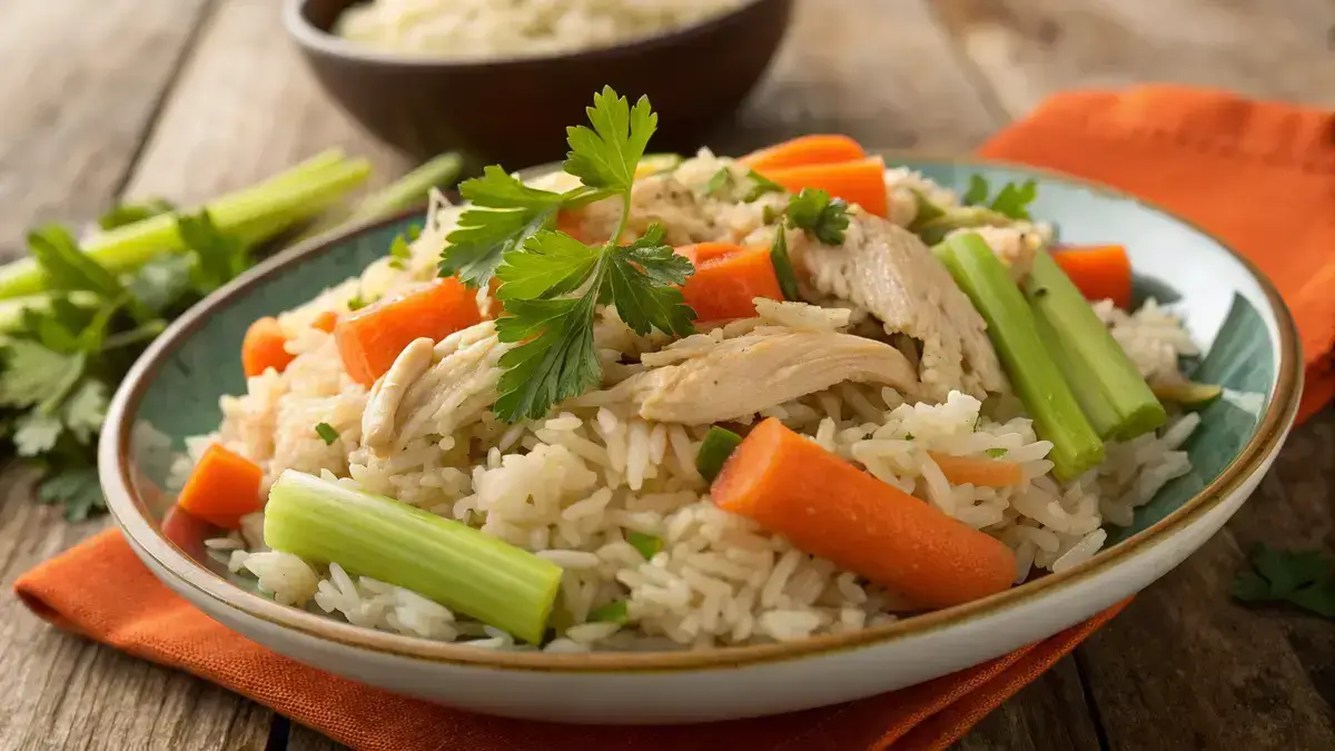 Slow cooker chicken and rice